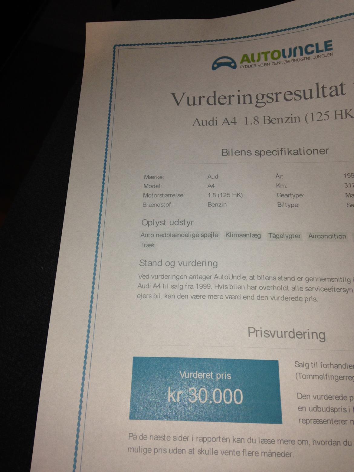 Audi audi a4 b5 1,8 limo billede 4