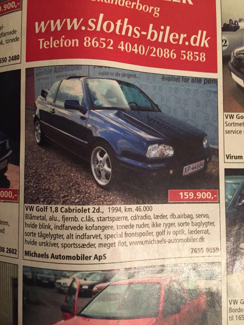 VW Golf 3 cabriolet billede 9