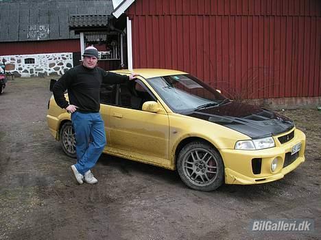 Mitsubishi Lancer Evolution V GSR - Efter en tur sidelæns i skoven. HEHE!!! billede 1