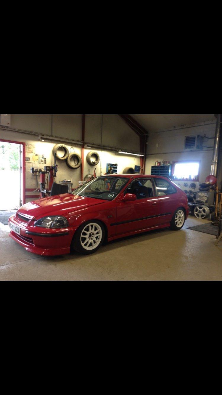 Honda Civic EK3/4 - med de nye works letvægts fælge og slicks dæk billede 4