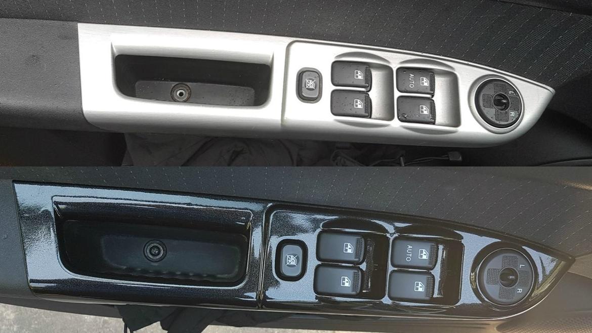 Hyundai Getz 1,6 - 16v 2006 (SOLGT)  - Før og efter. Lakeret i metallic sort + klarlak billede 7