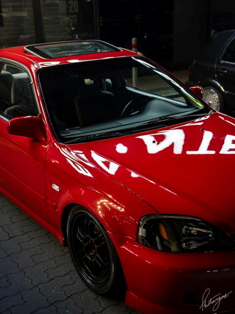 Honda Civic Coupe SI EM1 look ( Milano Red R81 )  billede 9