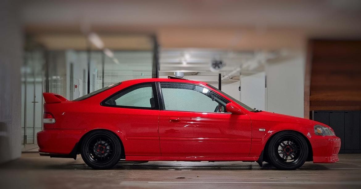 Honda Civic Coupe SI EM1 look ( Milano Red R81 )  billede 6