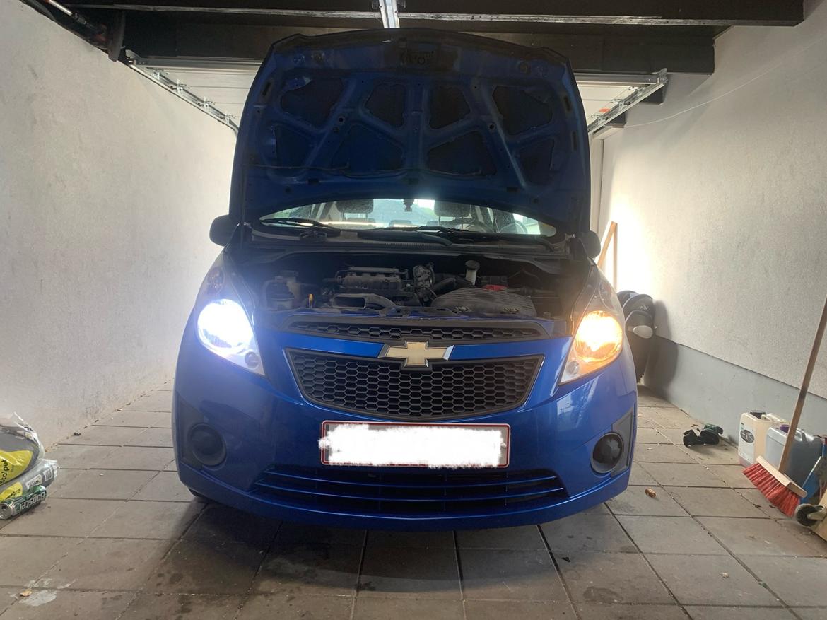 Chevrolet Spark 1.0i. (M300) - Før og efter LED pære.  billede 17