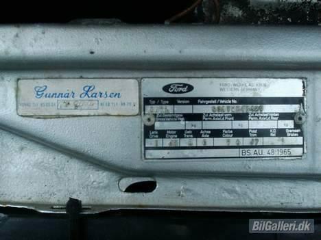 Ford Escort MK2 - den originale typeplade og forhandler id...  billede 8