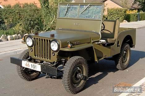 Jeep CJ2A - Da den blev synet - dæk og fælge var lånt til lejligheden!  billede 2