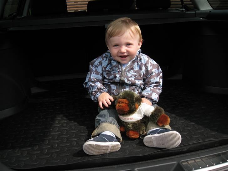 Toyota Avensis St.car Sol  SOLGT - Her er min lille søn og selvfølgelig den berømte Toyota abe :-) billede 5