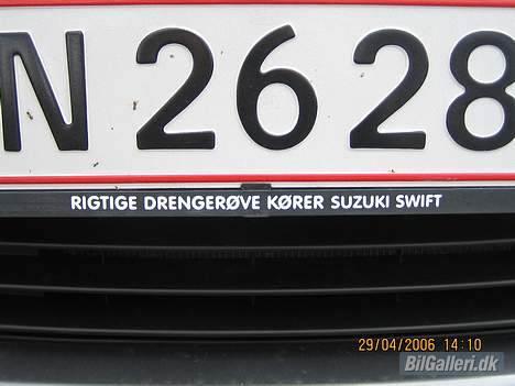 Suzuki swift "solgt" - se det er en rigtig nummerplade ramme.. billede 1