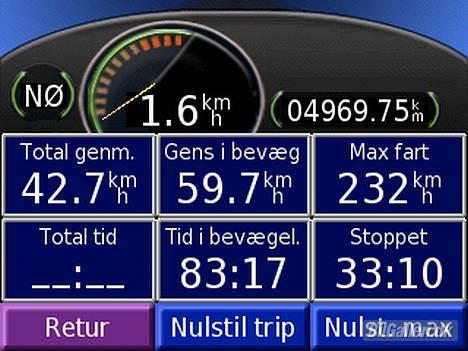 VW Golf III VR6 - Screenshot fra GPS - 232 km/t billede 13