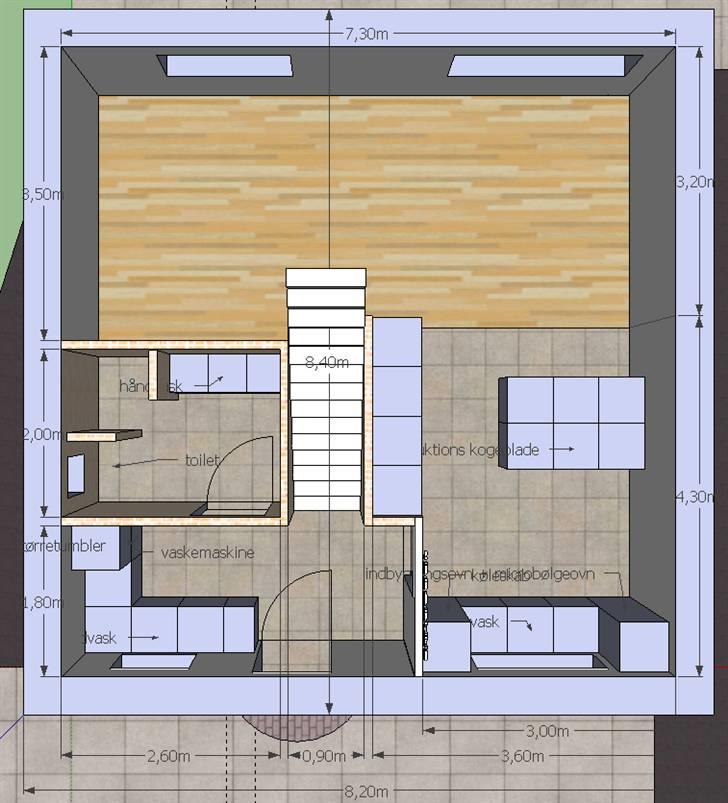 Renovering af mit hus - Min ide til rum inddeling af stueetagen... der kommer teknikrum i en 8 kvm kælder med udvendig nedgang... hoveddørens hængselside skal flyttes til den anden side, og kogeøen i køkken skal rykkes tættere på de andre elementer ud mod vinduet

forslag til forbedringer modtages meget gerne billede 20