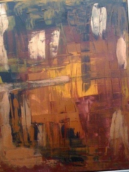 Mine malerier - Det brune punktum
Akryl på lærred
40x60 cm i svæveramme
kr. 1.200,-
 billede 8