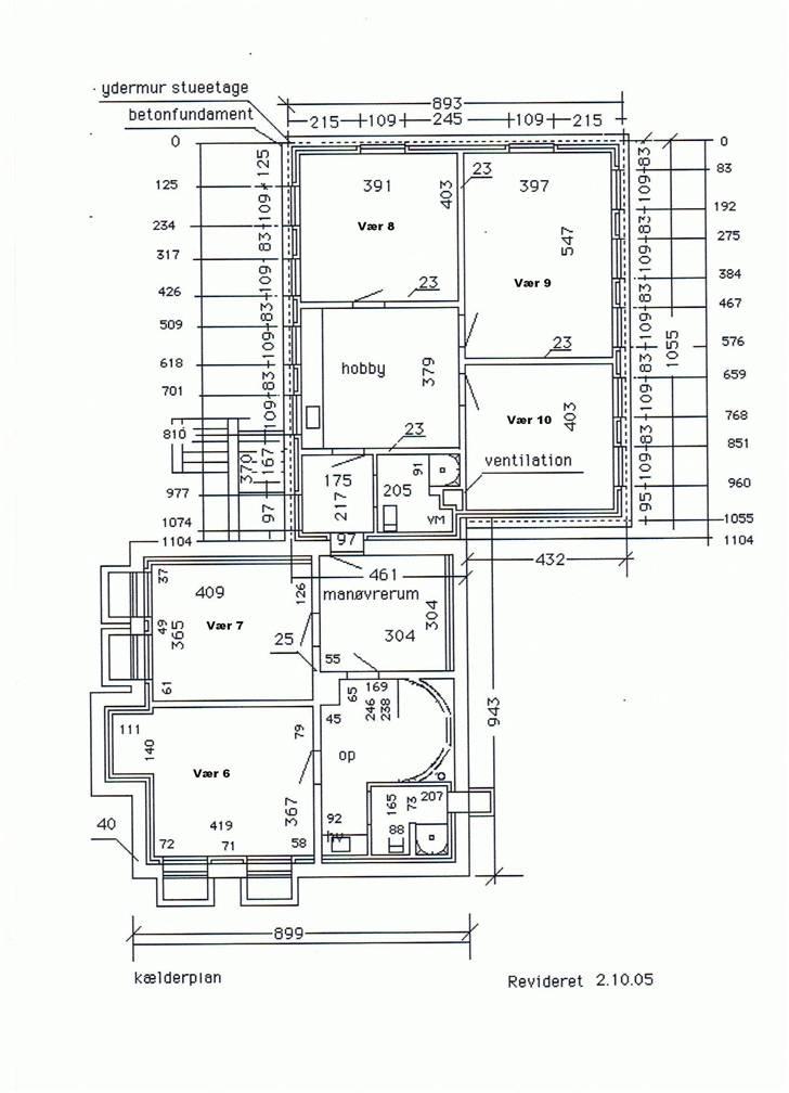 Villa 10 (søger bofællere) - Grundplan af kælder billede 14