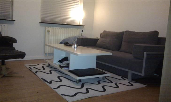 Lejlighed 1 - Sofa/Sove plads. sofabordet er et tv bord som jeg fik med da jeg overtog lejligheden. :p billede 1
