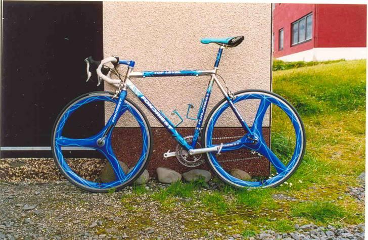 Mine cykler gennem tiden - 2000: Ny Fondriest Top Level alu stel, med carbon gaffel, ny sadel, sadelpind, styr og styrpind. Gamle Dura Ace 9 spd Gruppe og Spengel hjulene er blevet omlakeret billede 8