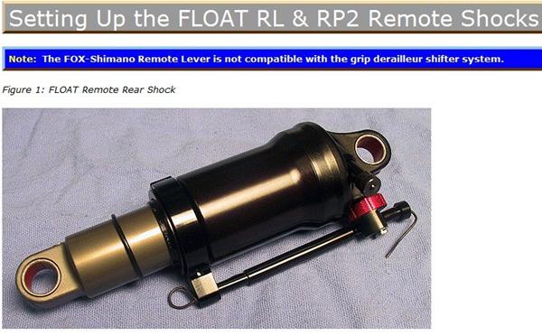 Fox Float RP3 remote lockout kit?