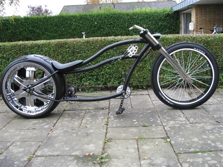 No-Name Custom Chopper lowrider - http://vimeo.com/42343249 
http://www.facebook.com/#!/pages/Pedalrockeren-Custom-Bikes/307257415954745  billede 6