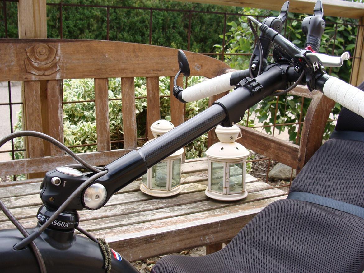 Optima Baron - Diy frempind den øver del er det samme mit er en sadelpind i Carbon limet sammen med en PRO frempind billede 9