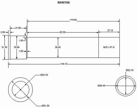 Klein Rascal - Visio tegning af den nye 1" stilk til min Manitou Trace gaffel. billede 9