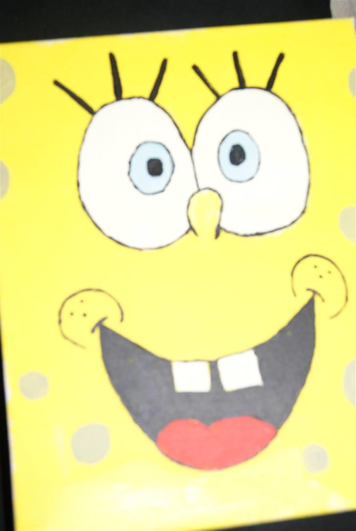 Malerier jeg har malet:) - Svampe bob * Givet i fødelsdagsgave til min lillebror * men jeg kan lave en der ligner denne :) billede 9