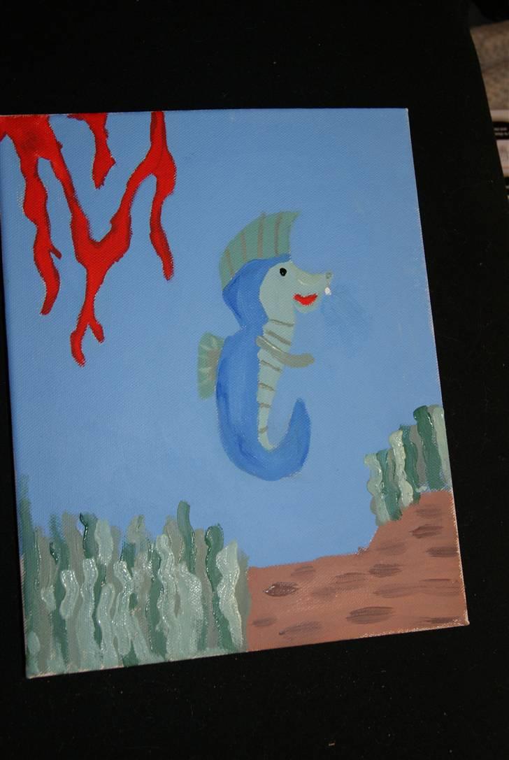 Malerier jeg har malet:) - Fantasi baby søhest :) billede 18
