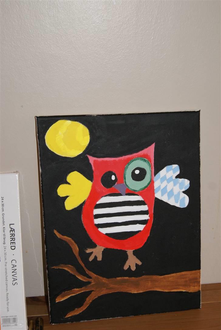 Malerier jeg har malet:) - Fantasi ugle :) billede 37