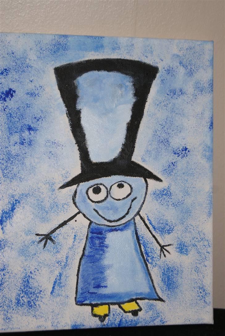 Malerier jeg har malet:) - Manden med den høje hat :)  * solgt til peter * men jeg kan lave en der ligner denne :) billede 47