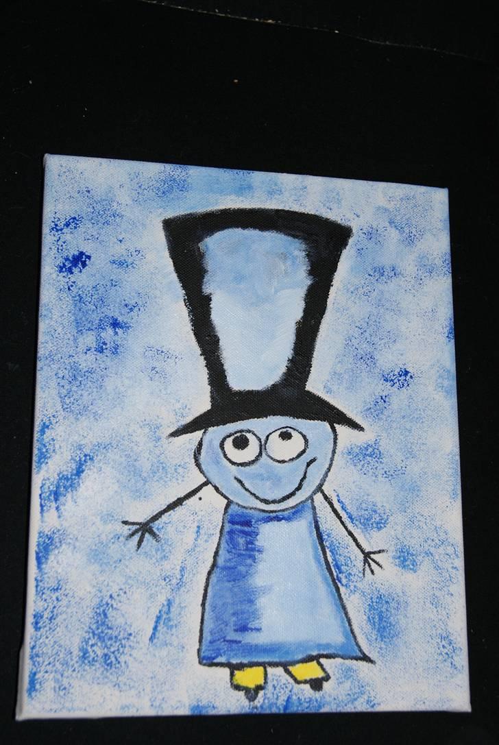 Malerier jeg har malet:) - Manden med den høje hat :)  * solgt til peter * men jeg kan lave en der ligner denne :) billede 48