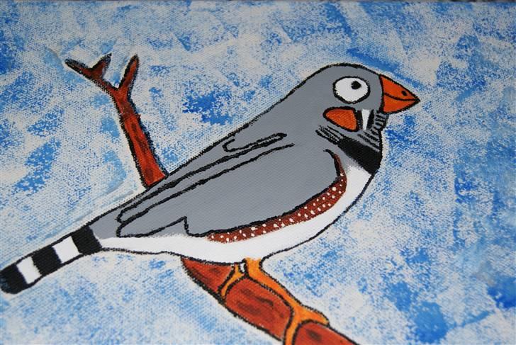 Malerier jeg har malet:) - Zebrafinge bestildt og ønsket af peter :) * solgt * men jeg kan lave en der ligner denne :) billede 50