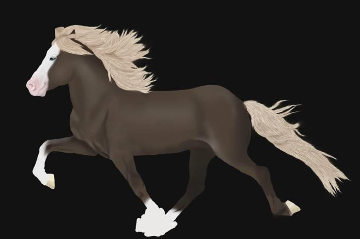 Photoshop Fun! - Man og hale er tegnet med tegneplade. Resten er med mus. Mangler at færdiggøre 2 hove, men har totalt mistet tålmodigheden med denne tegning, derfor ikke færdig. 16. februar 2011 billede 5