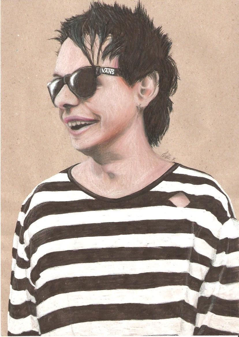 Tegninger 2014 - Farve tegning af Michael clifford - Lidt et forsøg, men er faktisk meget glad for resultatet billede 3