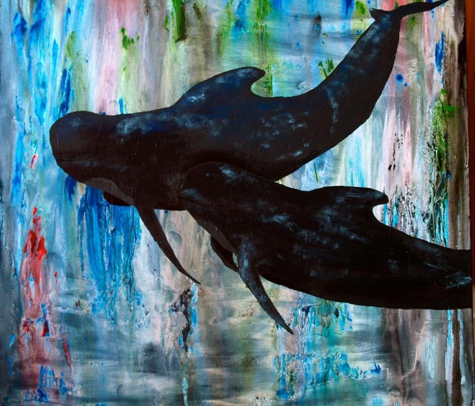 Private tegninger og malerier - Pilot Whale billede 1