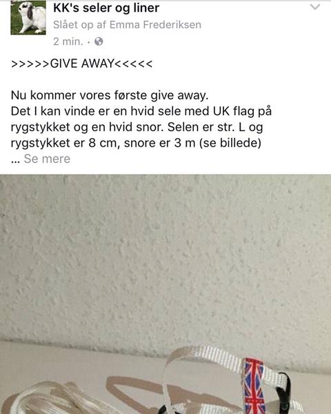 Give away om sele og snor
