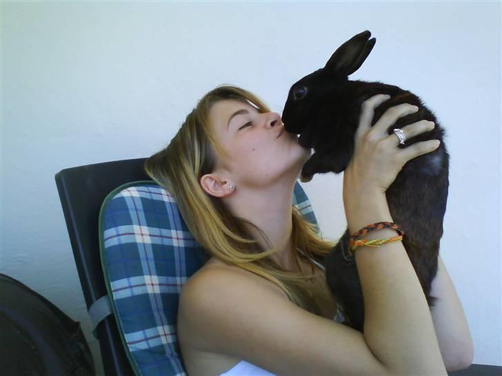 Kanin Sorte. (Rikkes) - Det skal lige siges at billedet er gammelt, og det ligner slet ikke mig mere, men det er så sødt :D billede 6