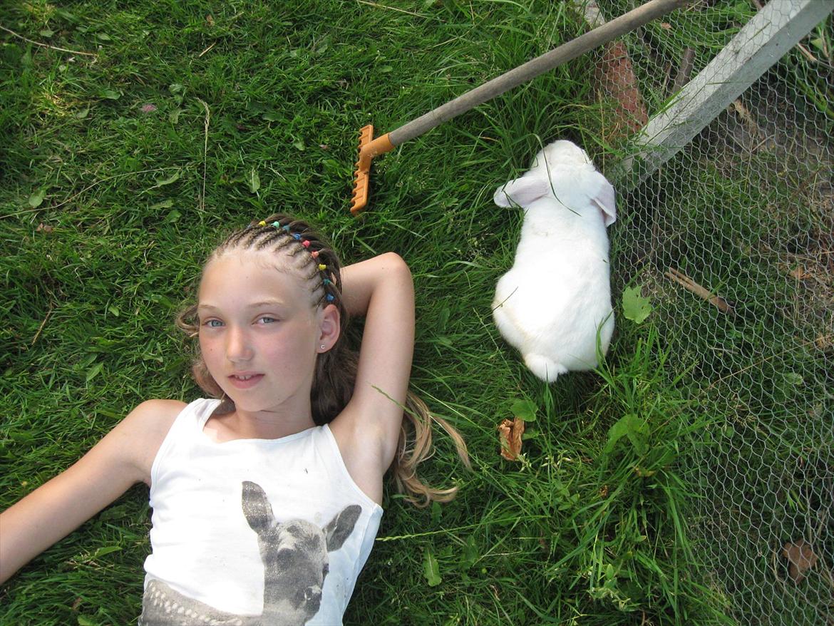 Kanin Snefnug RIP † :'(  - det var så hyggeligt at ligge hos dig sådan kunne vi lægge i lang tid :) billede 5