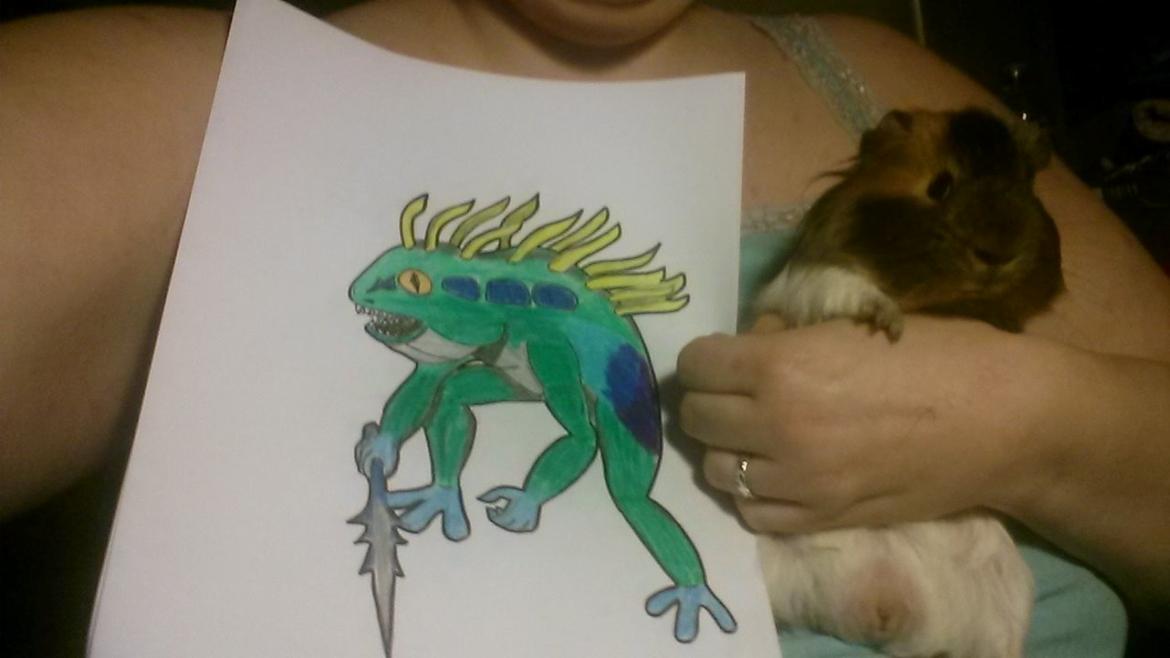 Marsvin Murloc Aurugugluglua - Murloc er utilfreds med at jeg siger han er lige så smuk som en murloc. billede 2