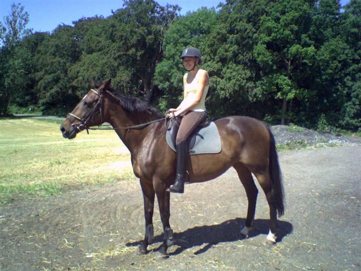 Optimal,toftehøjs cre'diva,romolus og lucky star - Også et ældre billede af galati og jeg, på vej en tur i skoven :D hun døde desværre 2008 billede 8