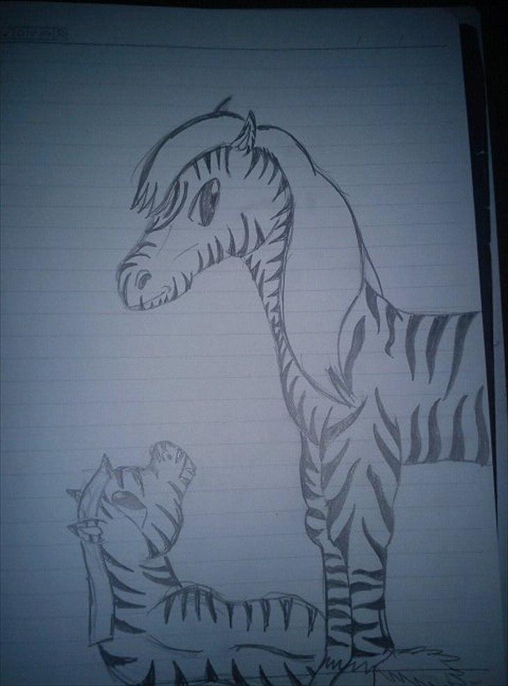 Cartoons og tegninger til andre - Zorse bror med Zebra føl.
Tegnet med blyant billede 10