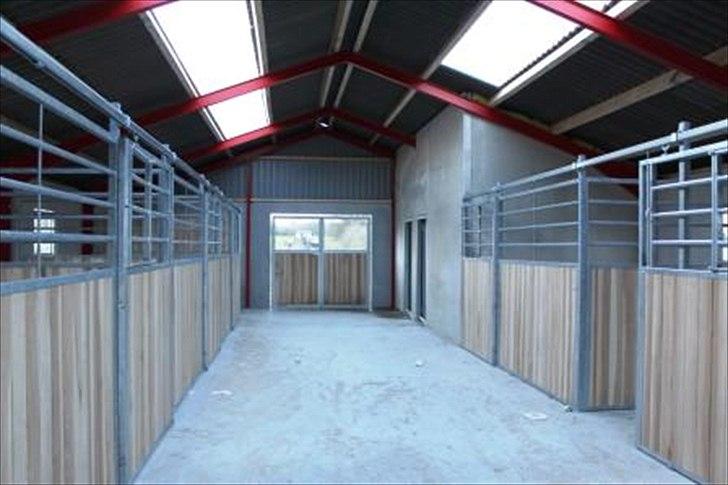 Stald byggeri - Og nu et billede ned gennem stalden. Neders i højre side er sadel-og foderrummet. billede 12