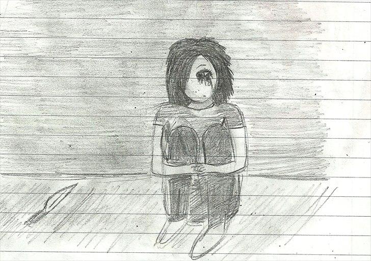 Tegninger :D   - Tegningen bag "emo/cutter" siden :) Tegnet i slutningen af marts 2011 billede 385