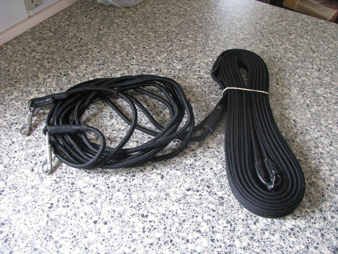 Mit udstyr til hestene. - Dobbelte longeringsliner. ( 16 MTR. ) billede 37