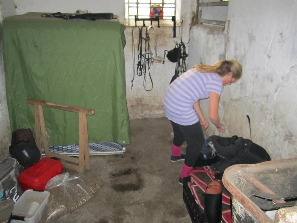 Ridelejr 2011 - Tina Lund - Katrine i vores "andet" sadelrum....MED ROD :D billede 57