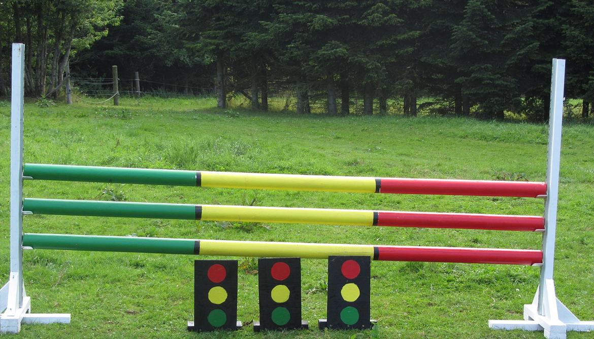 HJEMMEBYGGET SPRING - KIG KIG - Inspireret af Sønderskov Rideklub. Trafiklys - er bare så fedt et spring.  billede 9