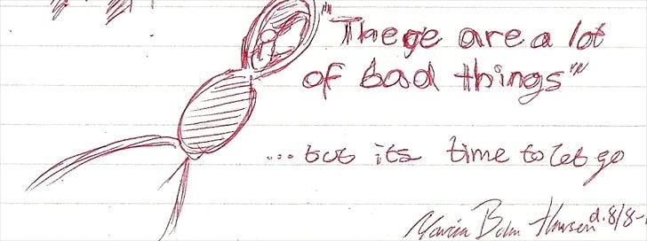 Tegninger :D   - Fra "super 8" siden :) - en rekvesit hovedpersonen passede meget på for det var det sidste minde han havde om sin mor men som der står nederst "but its time to let go" .... han måtte give slip på sit kæreste eje :´)  billede 209