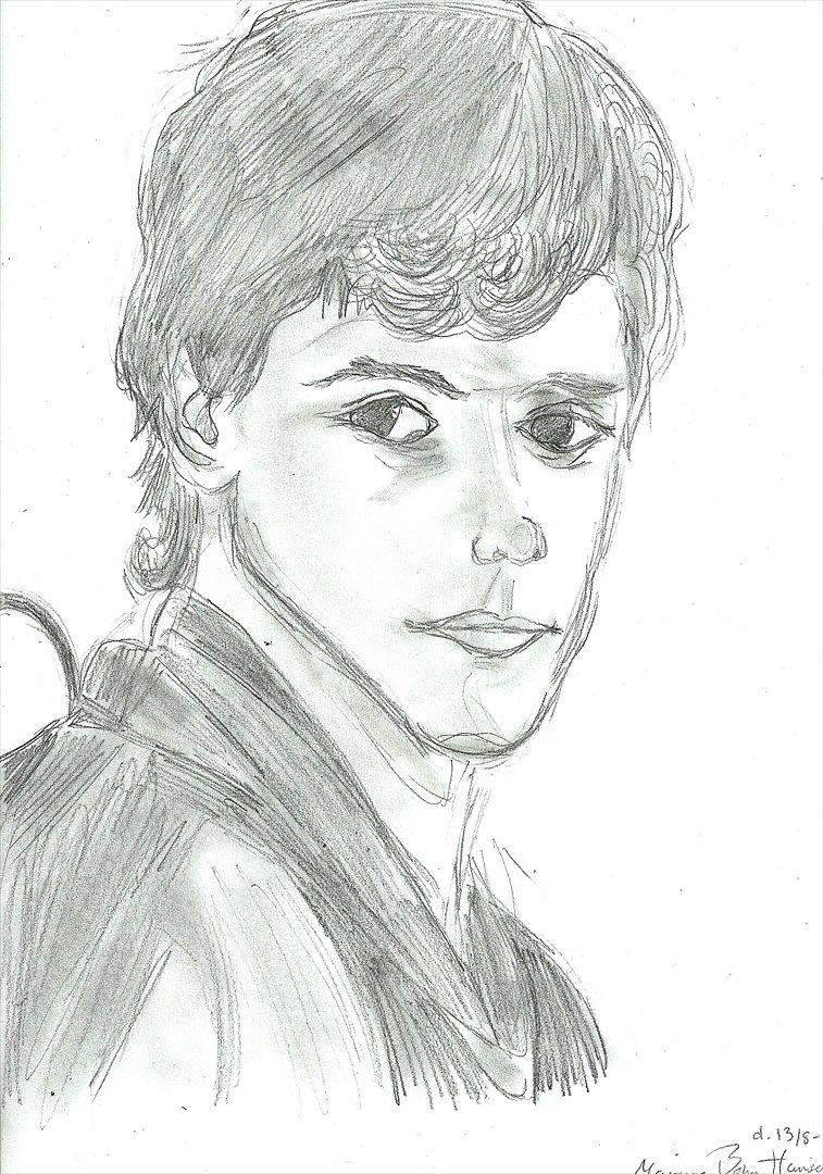 Tegninger :D   - Første gang jeg tegner en dreng der ikke er fra Hævnen eller min bedste fjende :O xD Jeg synes nu den er blevet meget god.... udover at hans hoved måske er lidt smalt og næsen er lidt sjov xD 
Tegnet lørdag d. 13. august 2011 billede 193