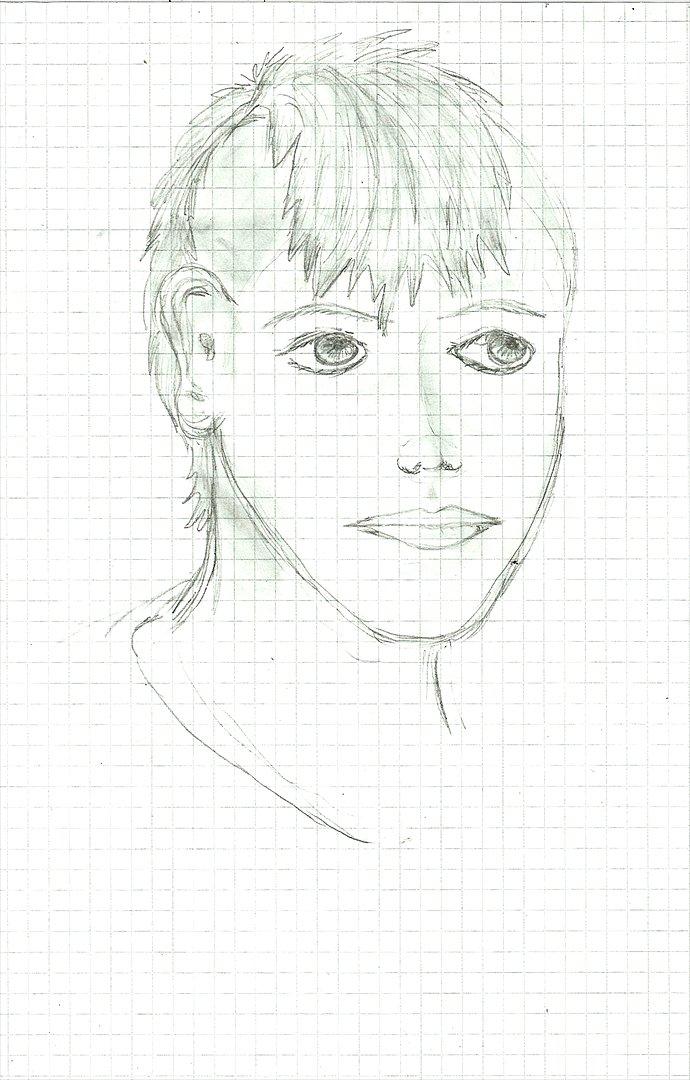 Tegninger :D   - Når jeg prøver at tegne en person UDEN billede men udefter hukommelsen :P Det var faktisk lidt svært for mig p.g.a. håret :P Hvad synes i? 
Tegnet fredag d. 26. august 2011 billede 167