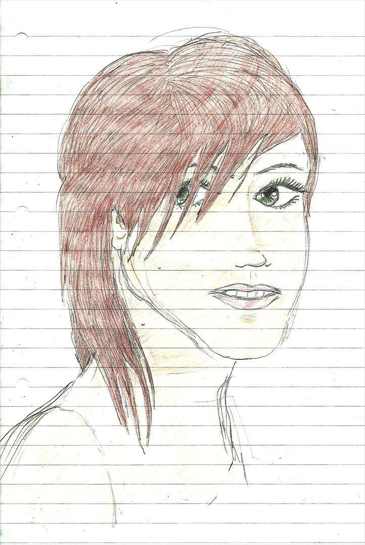 Tegninger :D   - Faktisk ret god tegning af en pige :O Jeg plejer at kikse med pigerne totalt men hende her er lige som hun skal være xD 
Tegnet fredag d. 16. september 2011 billede 148