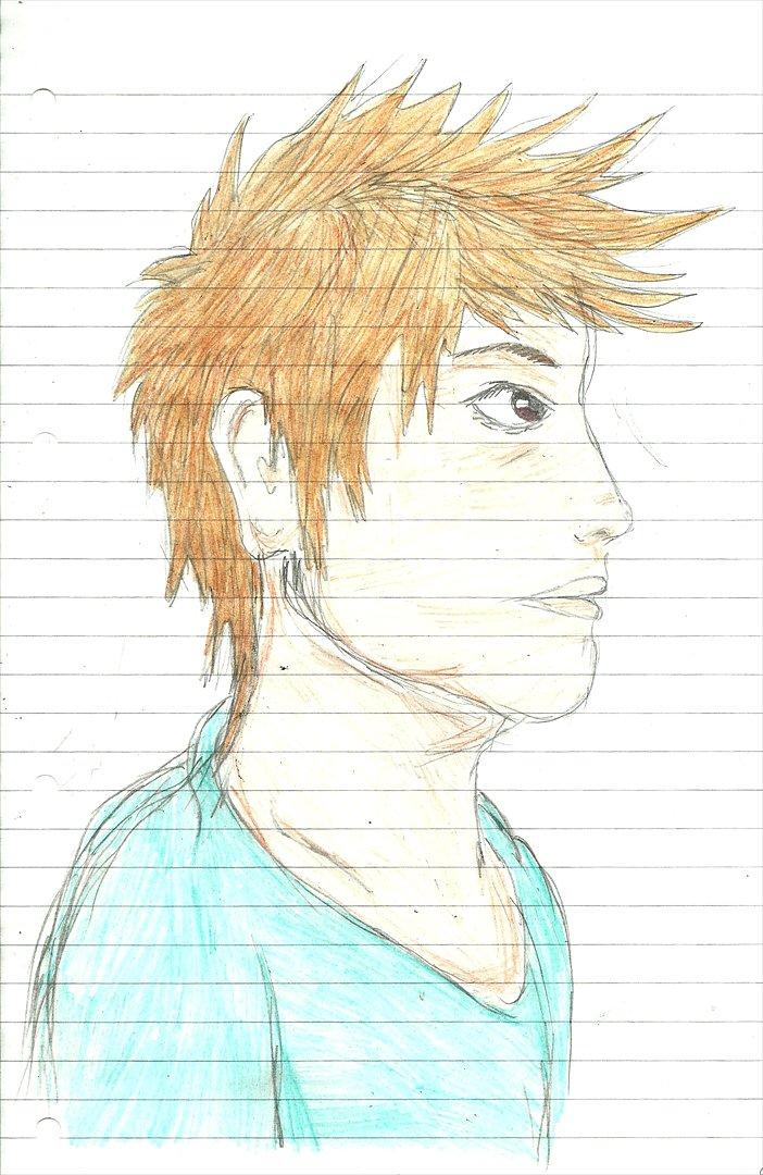 Tegninger :D   - En dreng fra siden xD Faktisk ret god :D Måske lidt langt hoved og bred hals >< xD
Tegnet mandag d. 19. september 2011 billede 146