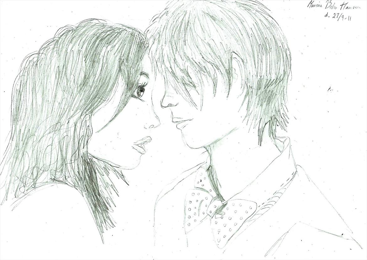 Tegninger :D   - Hovedrollerne i filmen Bora Bora :D 
Tegnet tirsdag d. 27. september 2011 billede 136