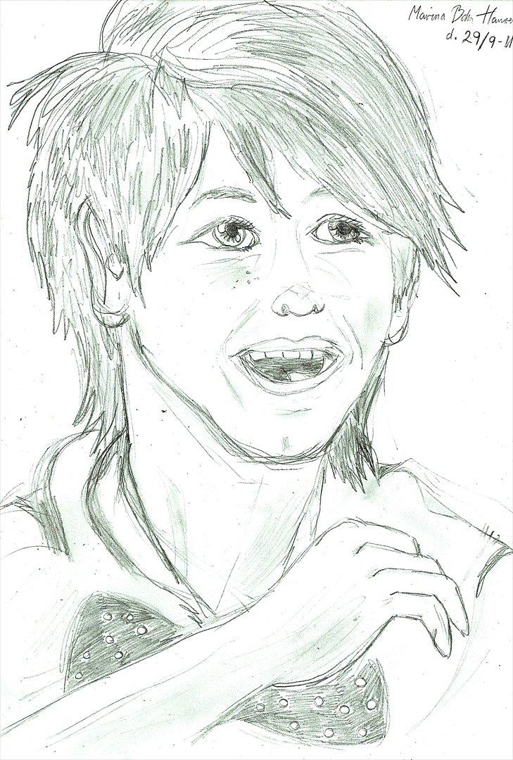 Tegninger :D   - nuhr :D Måske er øjnene lidt for tætte og hovedet lidt for lille men hånden er god og jeg er glad for den xD :) 
Tegnet torsdag d. 29. september 2011 billede 134