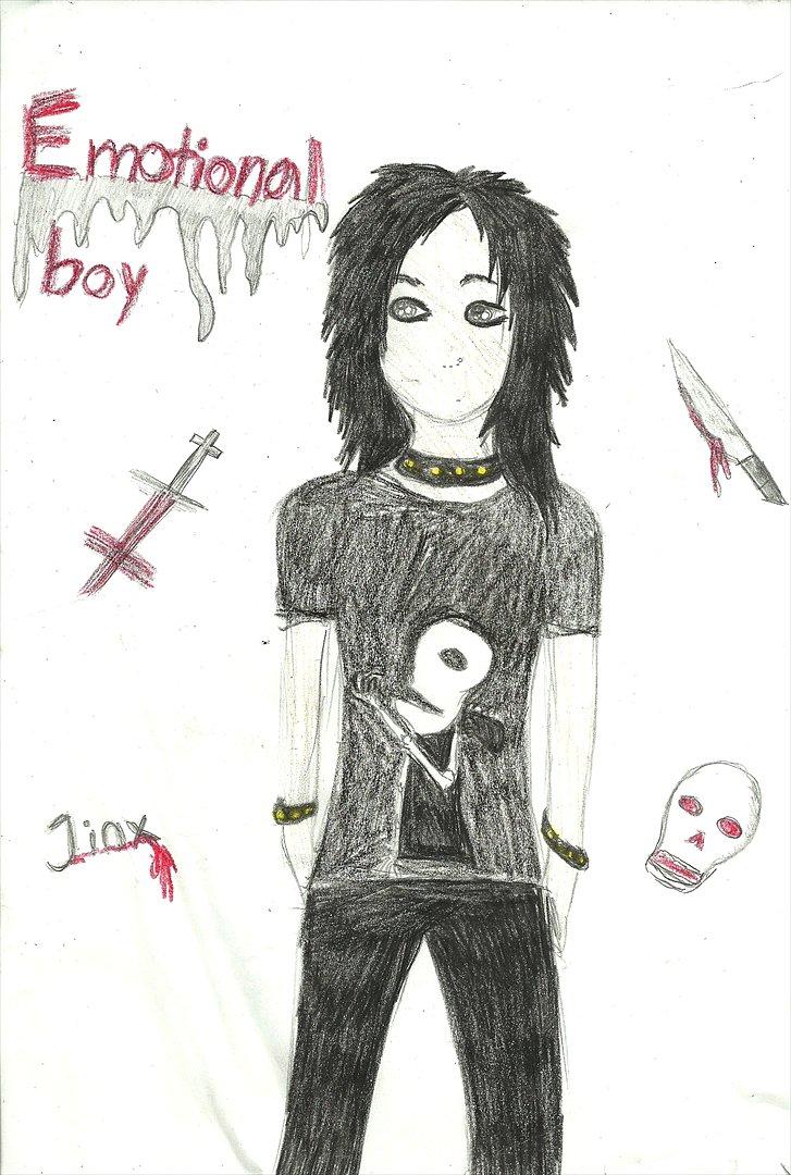 Tegninger :D   - En ting går igen fra min tegninger i dag... jeg har nemmest ved at tegne langhårede drenge xD :P Ellers er alt andet nok anderledes :P Ingen skygger, i farver, hele kroppen også mærkelig hovedform og angsigt xD :P 
Nok fra starten af maj 2011 billede 126